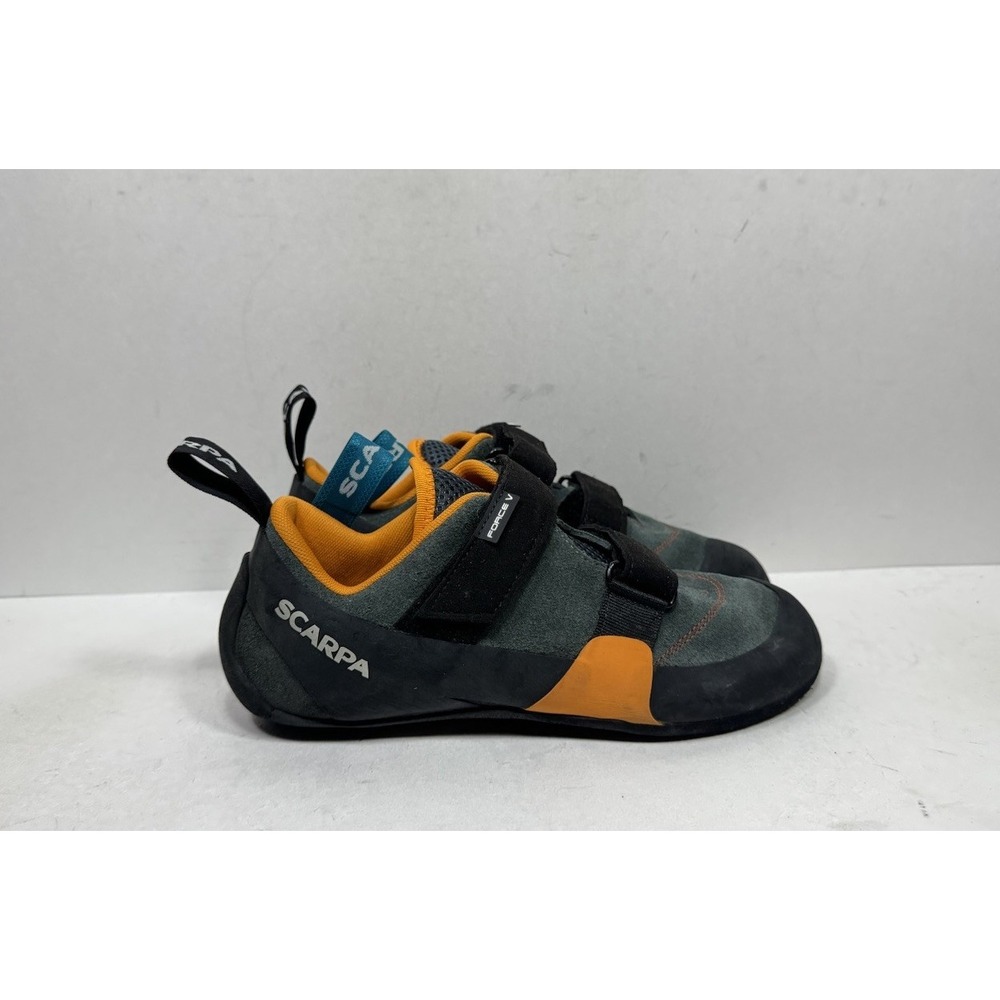 Scarpa Force V Rock Climbing Shoes Orange Mens Size 8.5 Women's Size 9.5